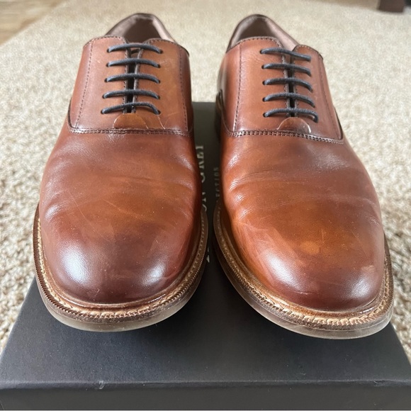 Aston Grey Men’s Leu Cognac Oxford Dress Shoes - Picture 4 of 11